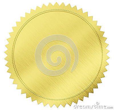 Gold seal Stock Photo