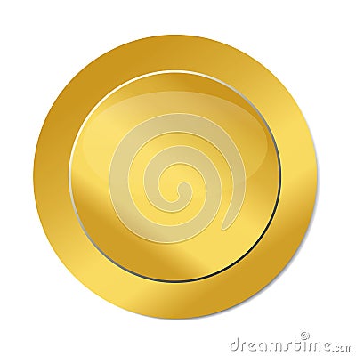 Gold seal icon logo image vector Vector Illustration