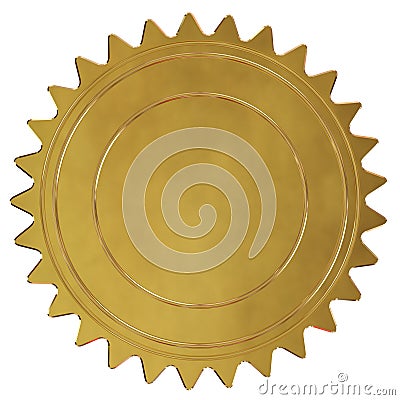 Gold Seal or medal Stock Photo