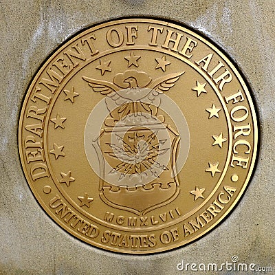 Gold Seal for Military Armed Forces Public Symbol Stock Photo