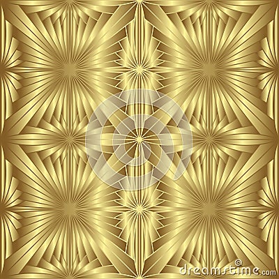 Gold seamless pattern, golden style background Vector Illustration