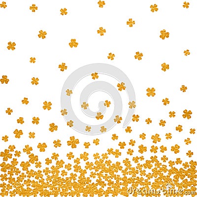 Gold seamless pattern for St. Patricks day. Vector Illustration