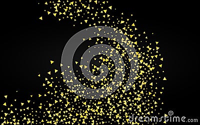 Gold Shards Rich Black Background. Luxury Shard Vector Illustration