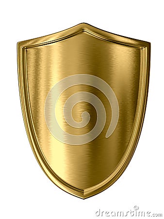 Gold shield Stock Photo