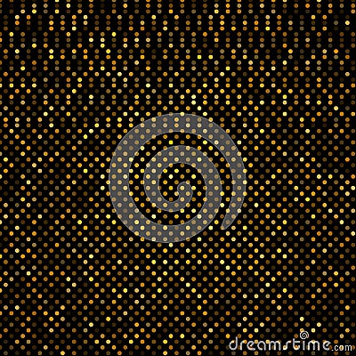 Gold shimmer background with shiny golden and black paillettes. Glittering sequins club screen. Vector Illustration