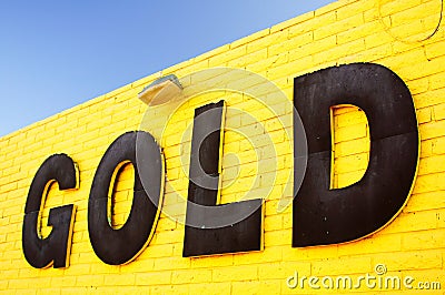 Gold Sign Stock Photo