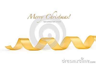 Gold silk ribbon Stock Photo