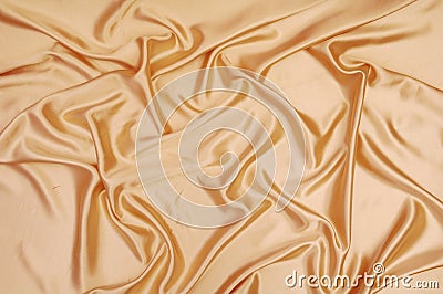Gold Silken Cloth Background Stock Photo