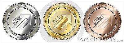 APR Coin (APR) coin set. Stock Photo