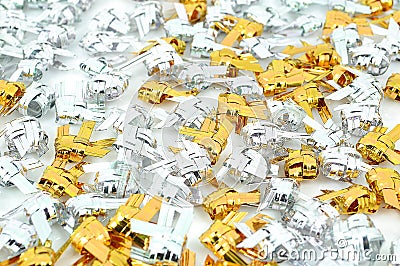 Gold and silver hand made of ribbon fish Stock Photo