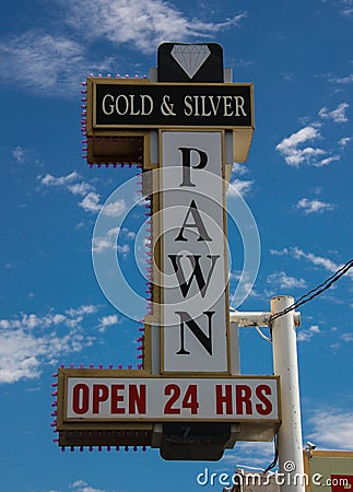 The Gold & Silver Pawn Shop Editorial Stock Photo