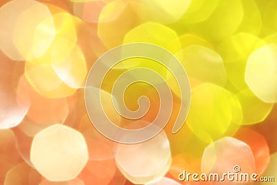 Gold, silver, red, white, orange abstract bokeh lights, defocused background Stock Photo