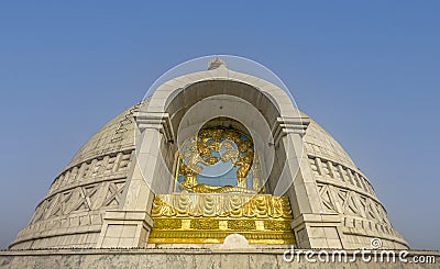 Gold sleeping Budha statue hd image Editorial Stock Photo