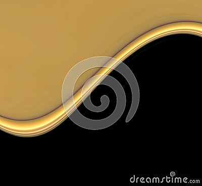 Gold Smooth Wave Stock Photo