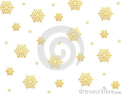 Gold snowflakes Stock Photo