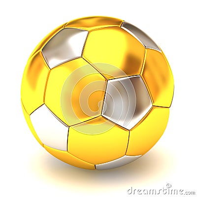gold soccer ball Stock Photo