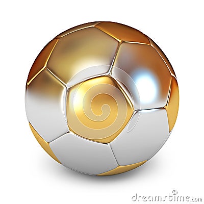 Gold Soccer Ball Stock Photo