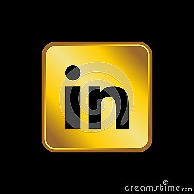 Gold social media vector Editorial Stock Photo