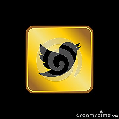 Gold social media vector Editorial Stock Photo