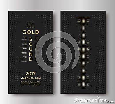 Gold sound flyer Vector Illustration