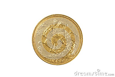 Gold Sovereign Stock Photo