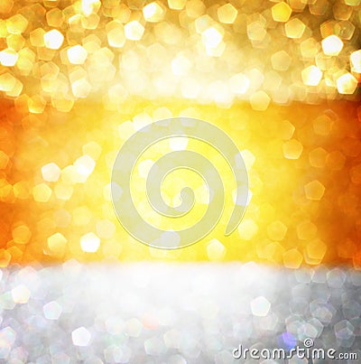 Gold spring or summer background. Elegant abstract background with bokeh defocused lights Stock Photo