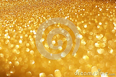 Gold spring or summer background. Elegant abstract background with bokeh defocused lights Stock Photo