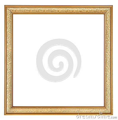 Gold Square Picture Frame Stock Photo