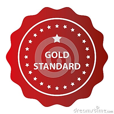 gold standard stamp on white Stock Photo