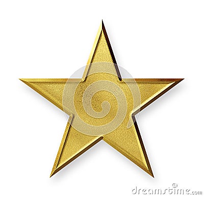 Gold Star Stock Photo