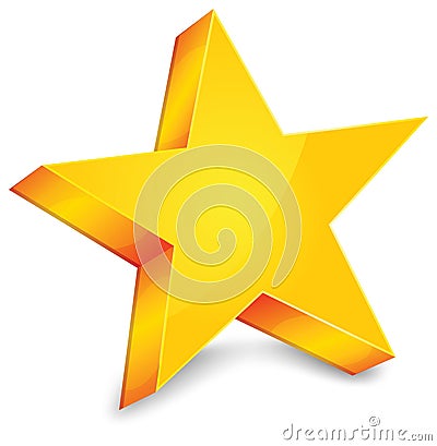 Gold star Vector Illustration