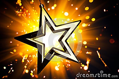 Gold star Stock Photo