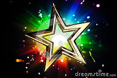 Gold star Stock Photo