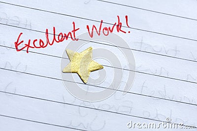 Gold star award Stock Photo