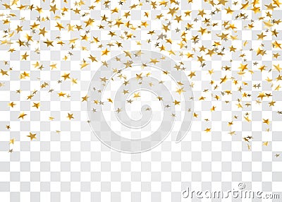 Gold star confetti background Vector Illustration