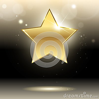 Gold star Vector Illustration