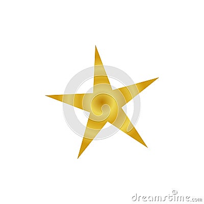 Gold Star Vector Illustration