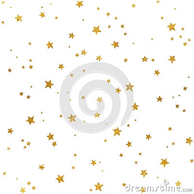 Gold stars pattern Vector Illustration