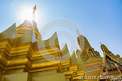 Gold Stupa Stock Photo