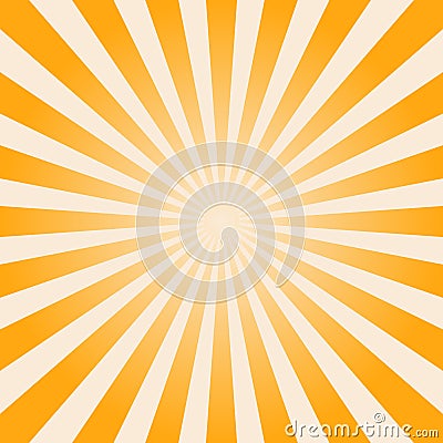 Gold sunburst background, yellow star stripes Vector Illustration