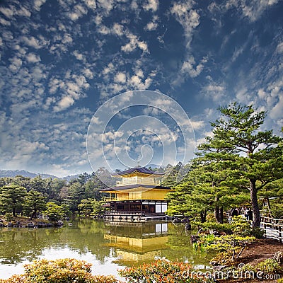 Gold temple japan Stock Photo