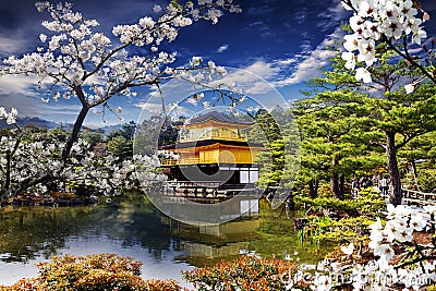 Gold temple japan Editorial Stock Photo