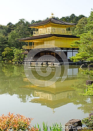 Gold temple in Japan Stock Photo