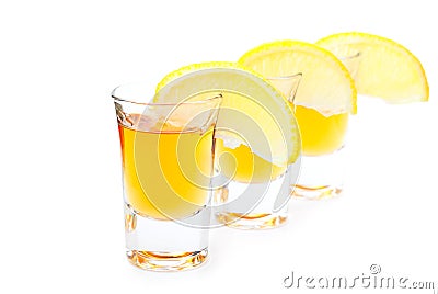 Gold Tequila Stock Photo