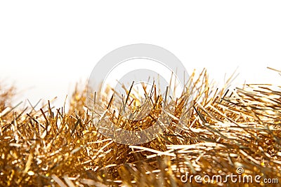Gold Tinsel Stock Photo