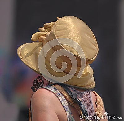 Gold Top Hat at Jazzfest Editorial Stock Photo