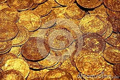 Gold treasure Stock Photo