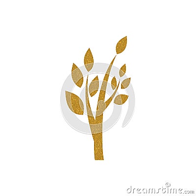 Gold tree shape Stock Photo