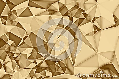 Gold triangle mosaic golden polygonal, abstract Stock Photo