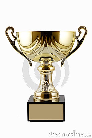 Gold Trophy Stock Photo